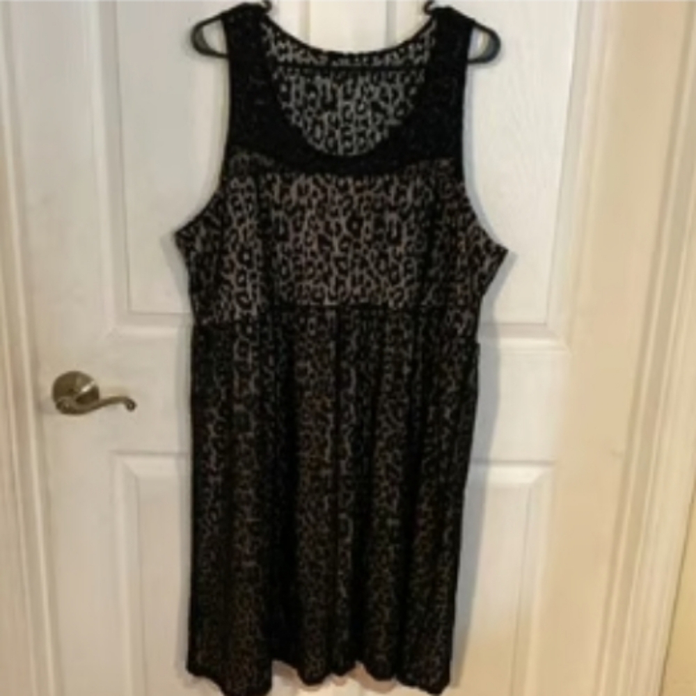 Lane Bryant Lace Cheetah Midi Sheeth, 16